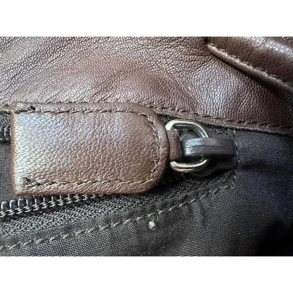 Prada Brown Lamb Leather Tote Large - Picture 12 of 14